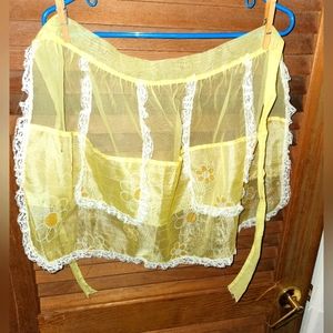 Vintage Yellow Flower Apron